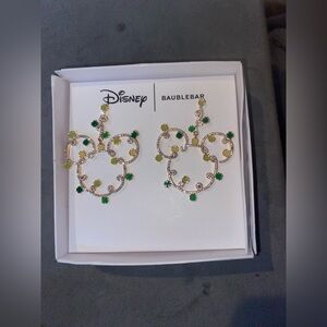 BNIB BaubleBar x Disney St. Patrick’s Mickey Mouse Earrings